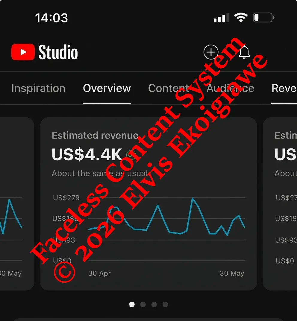 YouTube Studio earnings dashboard showing dollar payment